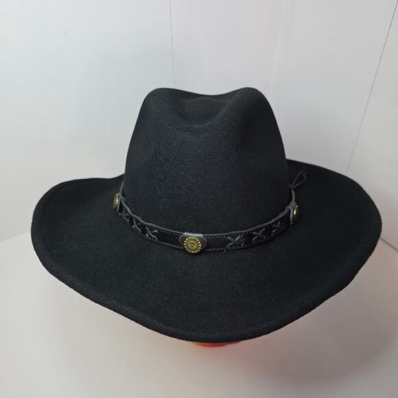 Twister Dakoda Crushable Black M Felt Wool Cowboy Unisex Hat. Warm. Western Rare - Picture 4 of 12
